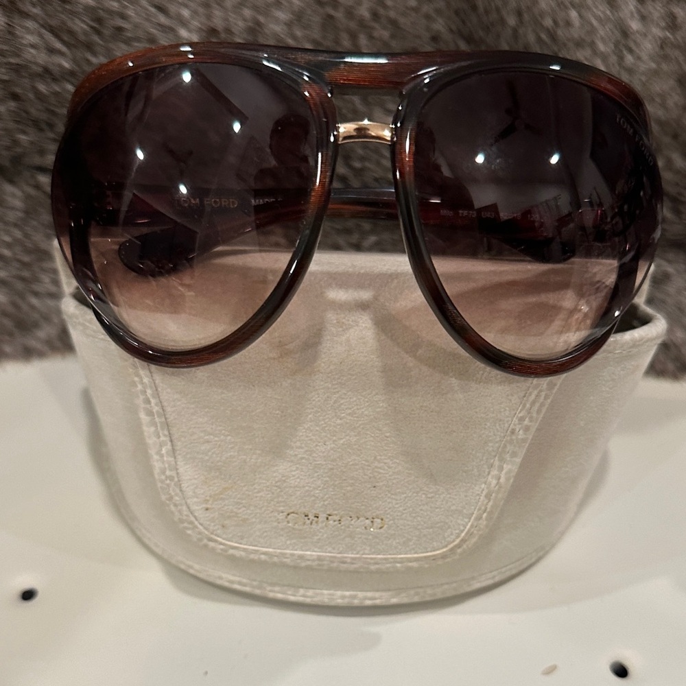 Tom Ford Gradient Black and Brown Sunglasses